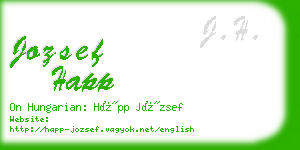 jozsef happ business card